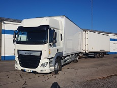 DAF CF 460 FA – 4X2 – EURO 6 + SAMRO 2 ESSIEUX – ENSEMBLE CAMION-REMORQUE FOURGON